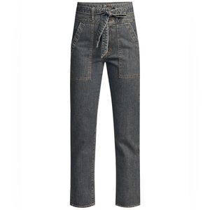 NWT Veronica Beard Logan Straight-leg Jeans Tie Belt 26